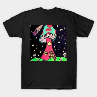 Mushroom Space House T-Shirt